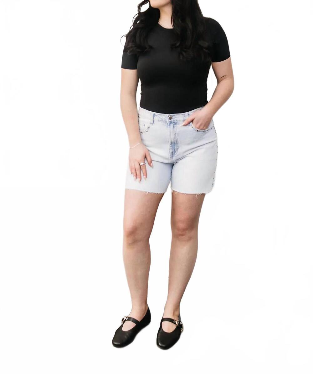 NEW HABITUAL baggy studded short in glacier